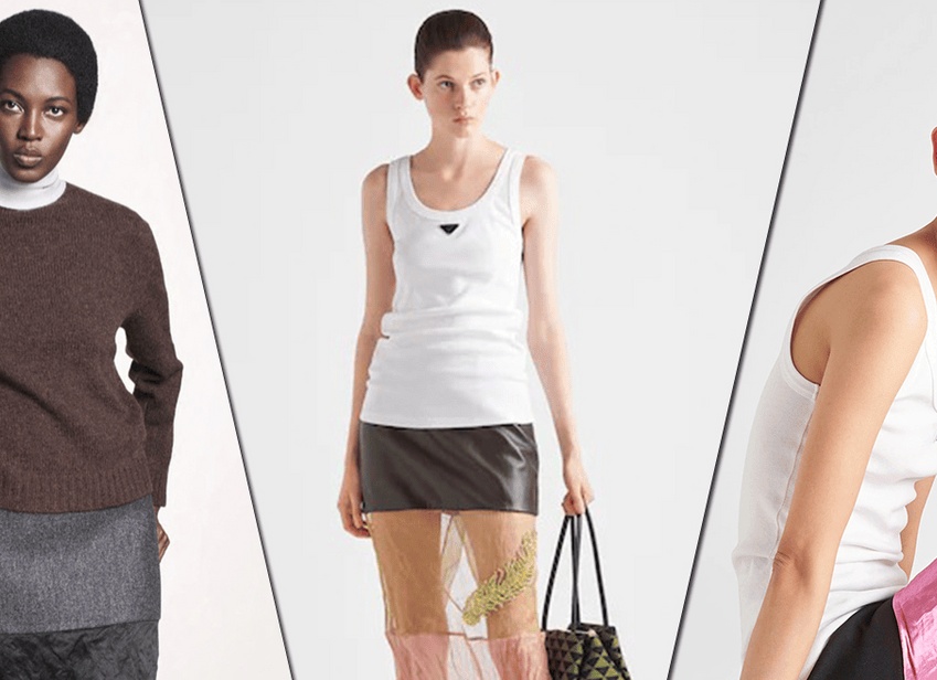 Встречайте осень в юбках из разных вставок как у Prada