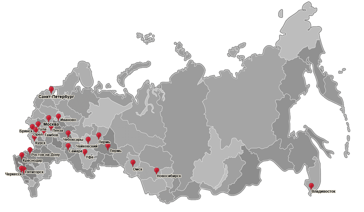 карта Российской Федерации