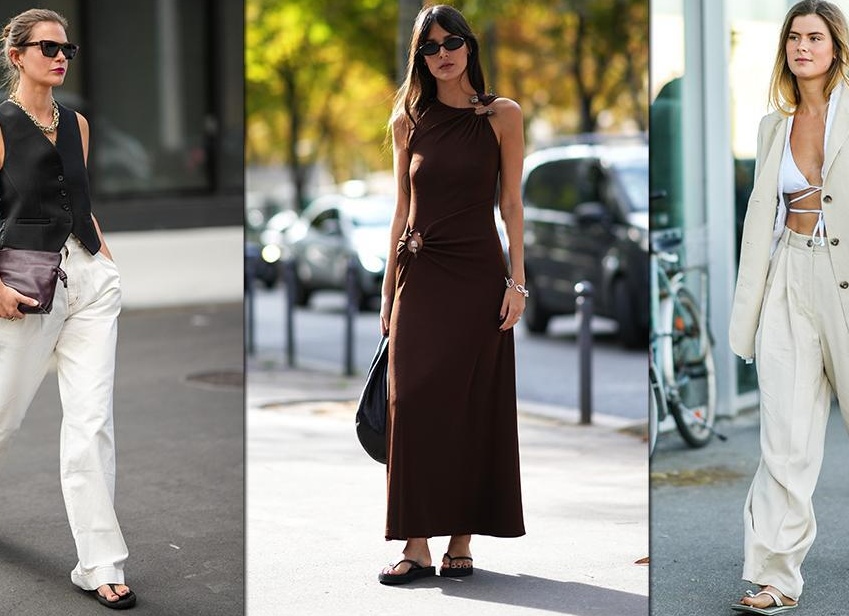 Как носить шлепки в городе 5 стильных лайфхаков