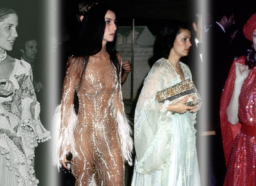 Шер задала тренд на голые платья Бьянка Джаггер сияла ярче бриллиантов каким был Met Gala в 1974 году